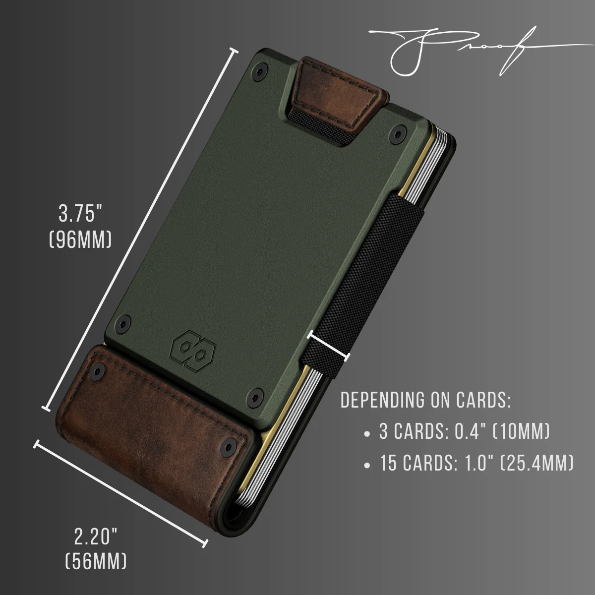 PROOF Wallet | The Greenskeeper | Classic Leather & Fairway Green Gunmetal - Image 5